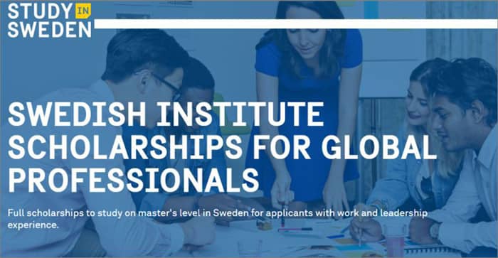 Swedish Institute Study Scholarship